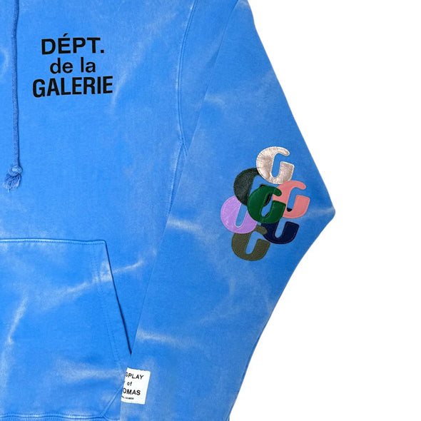 Gallery Department Vintage French Logo Hooded Sweatshirt Blue