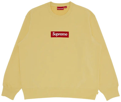 Supreme Box Logo Crewneck 'Pale Yellow'