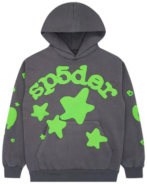 Sp5der Beluga Hoodie 'Slate Grey/Green'