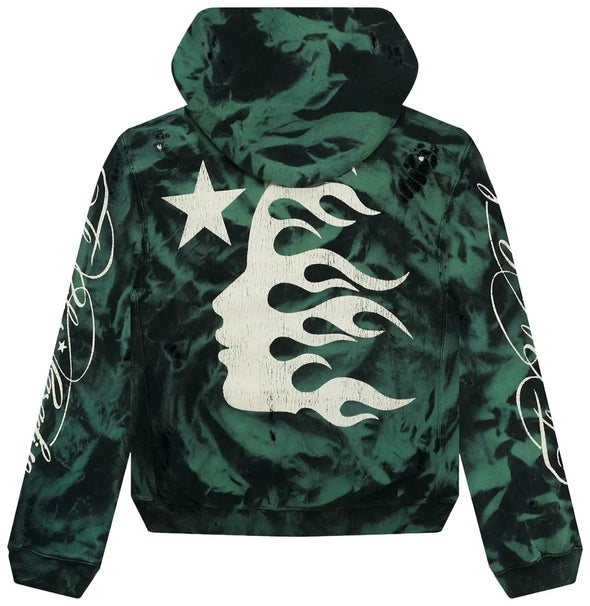 Hellstar Marble Paradise Hoodie 'Green/Black'