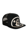 Hellstar BIG LOGO TRUCKER SNAPBACK HAT 'Black'