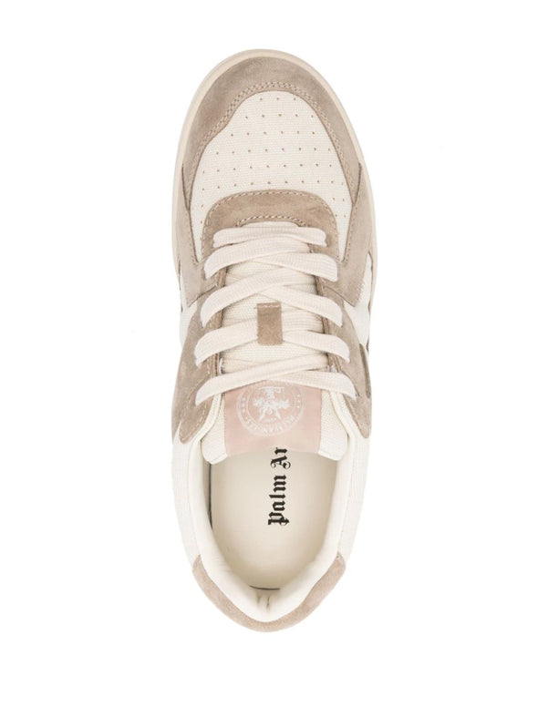 Palm Angels University White Camel Sneakers