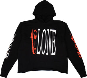 Vlone x Palm Angels Logo Hooded Sweatshirt 'Black/Red'