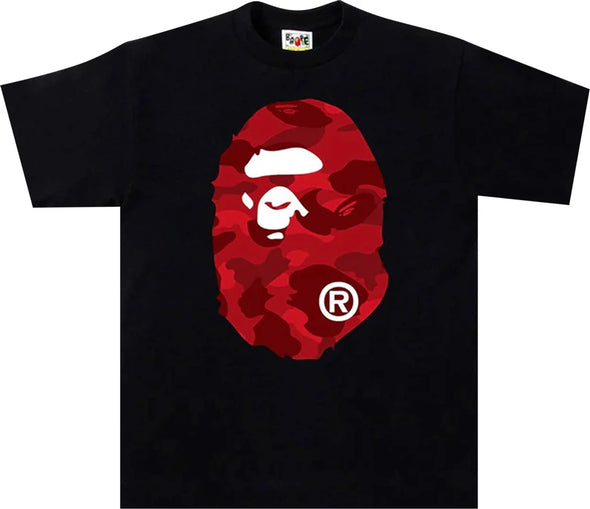 BAPE Color Camo Big Ape Head Tee 'Black/Red'