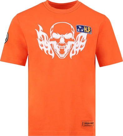 Heron Preston Reg Flaming Skull Short-Sleeve Tee 'Orange/White'