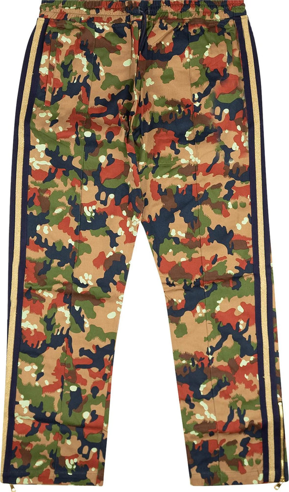 Just Don Camo Camp Side Stripe Track Pants 'Multi Green'