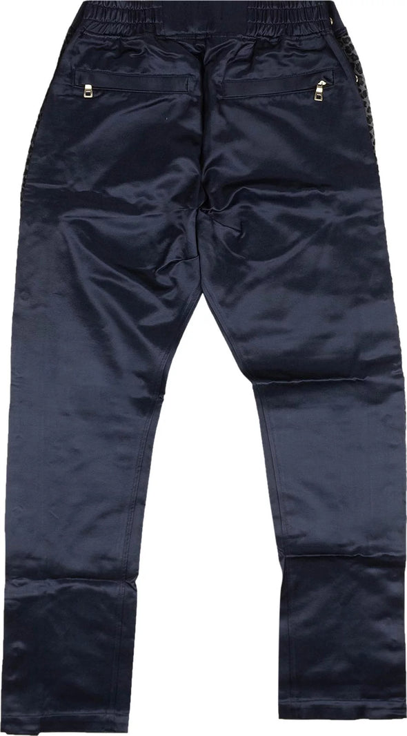 Just Don Jungle Satin Tearaway Pants 'Navy'