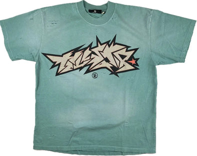 Hellstar Cracked Logo T-Shirt 'Green'