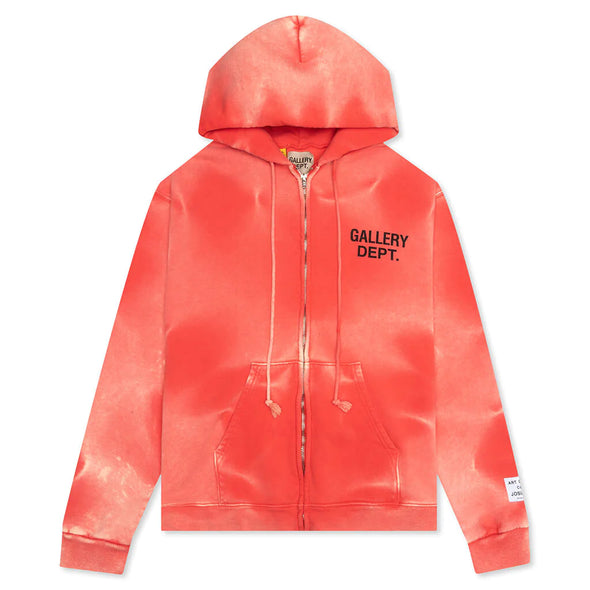 Gallery Dept. Zip Up Hoodie Sun Faded Red