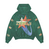 “ARABIC STARS” LIGHTNING ARC LOGO PULL-OVER HOODIE (GREEN)