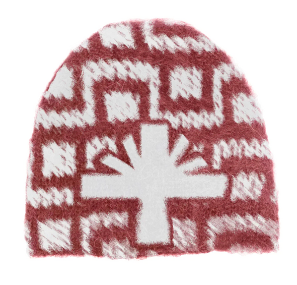 Vertabrae Mohair Beanie Red