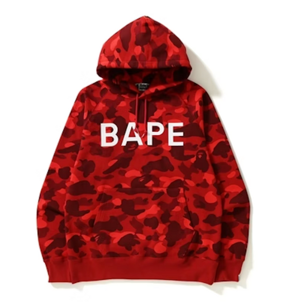 BAPE Color Camo Pullover Hoodie Red