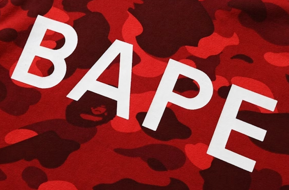 BAPE Color Camo Pullover Hoodie Red