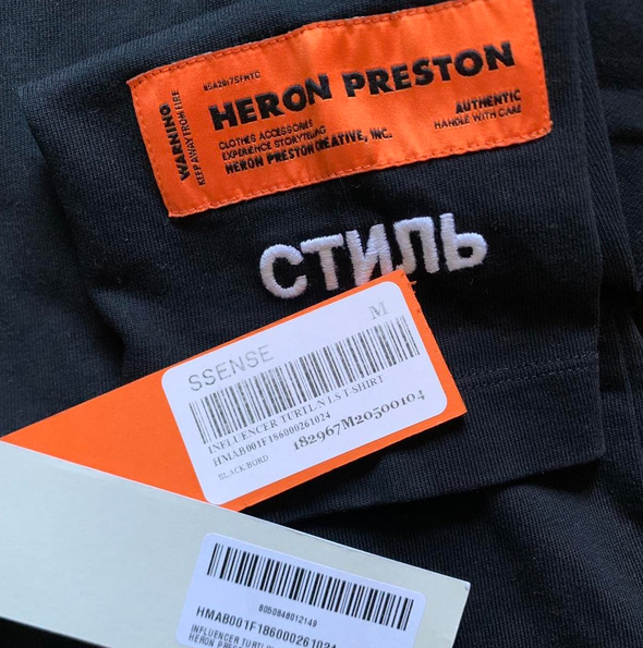 Heron Preston Influencer L/S Black Thick Tshirt