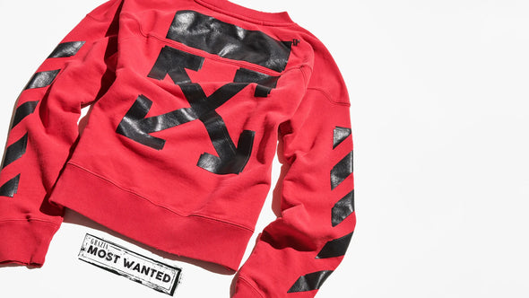 Off-White x Champion 2018 graphic print pullover red