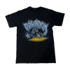 AIRBRUSHED "VINTAGE MOTORCYCLE" TEE - BLACK