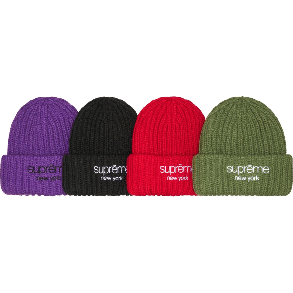 Supreme F/W23 CLASSIC LOGO CHUNKY RIBBED BEANIE – GotEmKicks