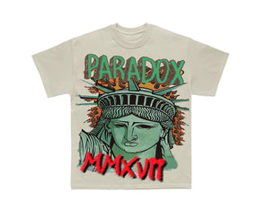 “PARADOX OF LIBERTY” LIGHTNING ARC LOGO TEE