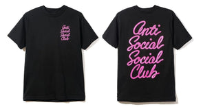 Anti Social Pink Script T-Shirt