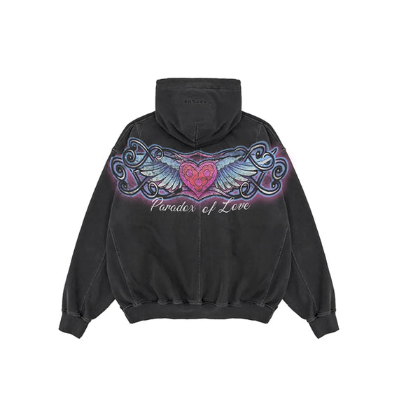 "PARADOX OF LOVE" PULL-OVER HOODIE (BLACK)