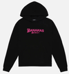 Bananas Monkey Paisley Black/Pink Hooded Sweatshirt