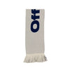 OFF-WHITE SPLIT LOGO SCARF BLUE & WHITE