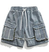 Custom Gallery Distressed Denim Cargo Camo Shorts