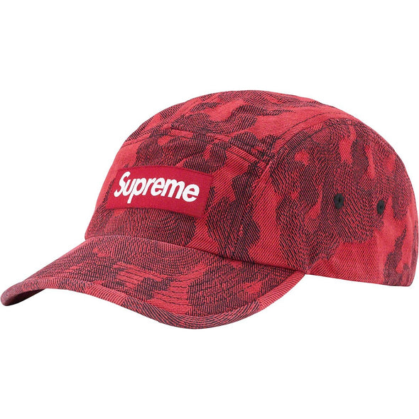 SUPREME-FLAMES JACQUARD DENIM CAMP CAP