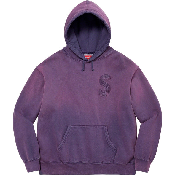 Supreme Overdyed S Logo Hooded Sweatshirt Purple