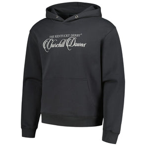 Homme + Femme Charcoal Kentucky Derby 150 Churchill Downs Script Pullover Hoodie