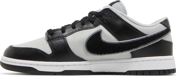 Dunk Low 'Chenille Swoosh Black Grey Fog'