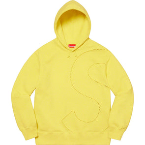 Supreme Laser Cut S Logo Hooded Sweatshirt Light Lemon SS21