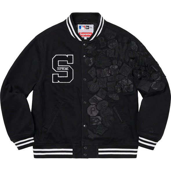 Supreme New Era MLB Varsity Jacket (Black)