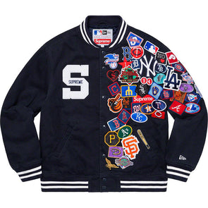 Supreme New Era MLB Varsity Jacket (Navy Blue)