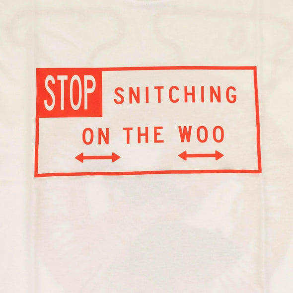 Vlone x Pop Smoke 'Stop Snitching' T-Shirt (White/Red)