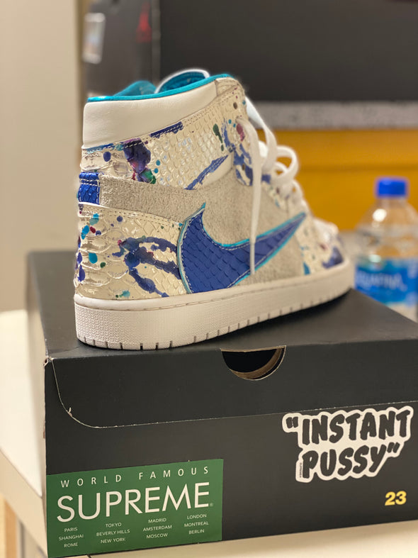 Air Jordan 1 Splattered Python Travis Scott Custom by PS&WHO