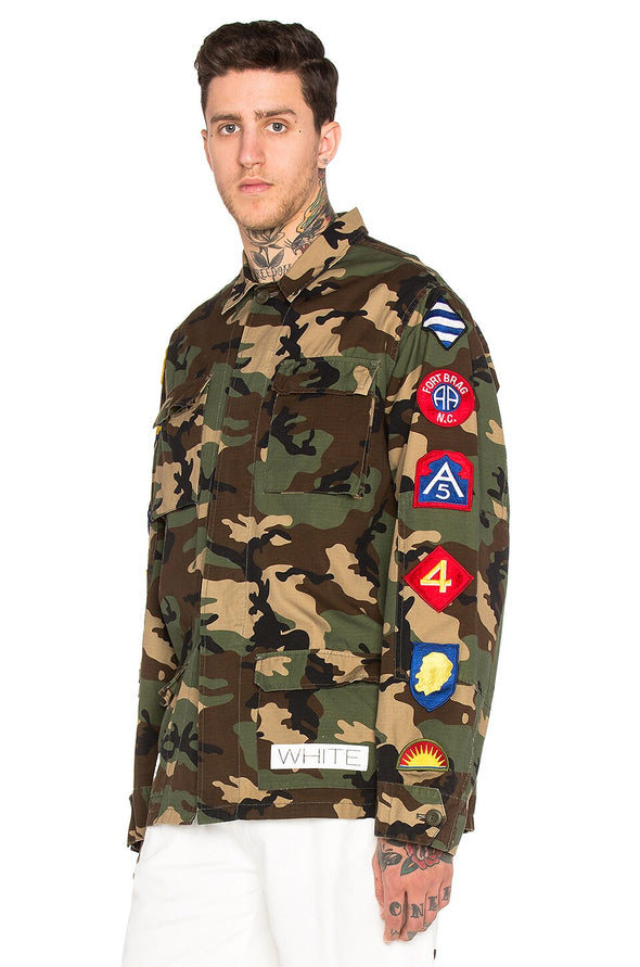 OFF-WHITE SAHARIANA Patches Camo JACKET