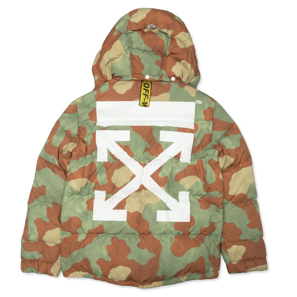 OFF-WHITE C/O VIRGIL ABLOH DIAG CAMO DOWN JACKET - CAMO