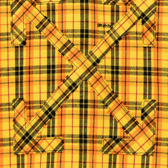 Off-White Yellow Checkered Hooded Shirt