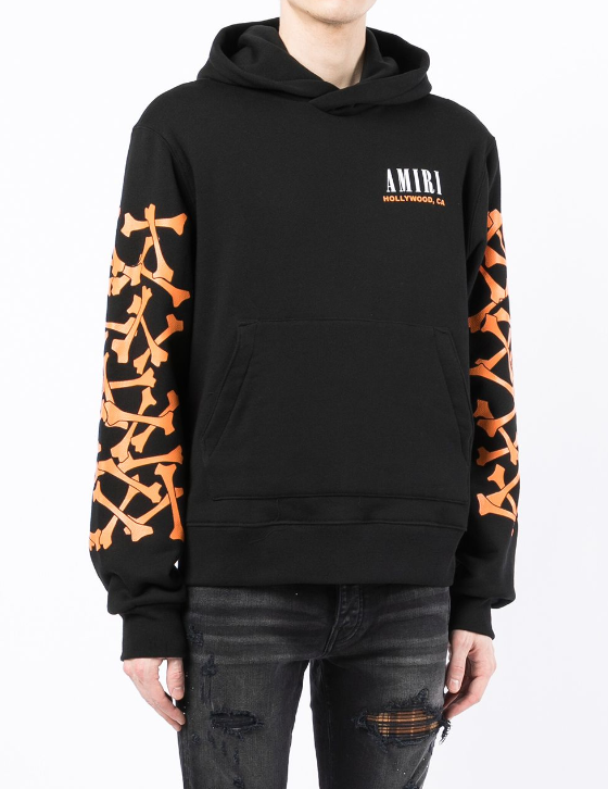 AMIRI Bones logo print hoodie