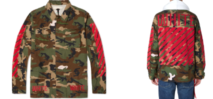 OFF-WHITE SAHARIANA Red Ribbon Camo JACKET