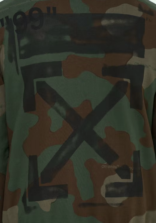 Off-White Diag Stencil Zip Up Hoodie Camo/Black "Impressionism"