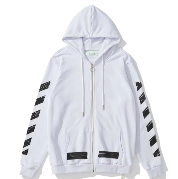 Off White Seeing Things White Zip Up Hoodie