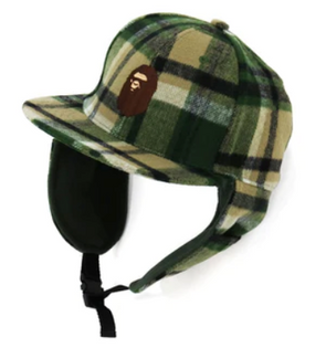 Bape Check Earmuff Cap (Green)