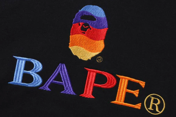 Bape Embroidery Pullover Hoodie (Black)