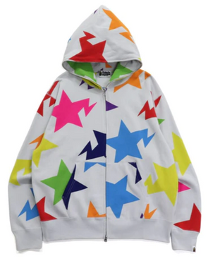 Bape Sta Pattern Full-Zip Hoodie (Multi)