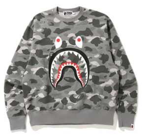 Bape Camo Shark Crewneck (Grey)