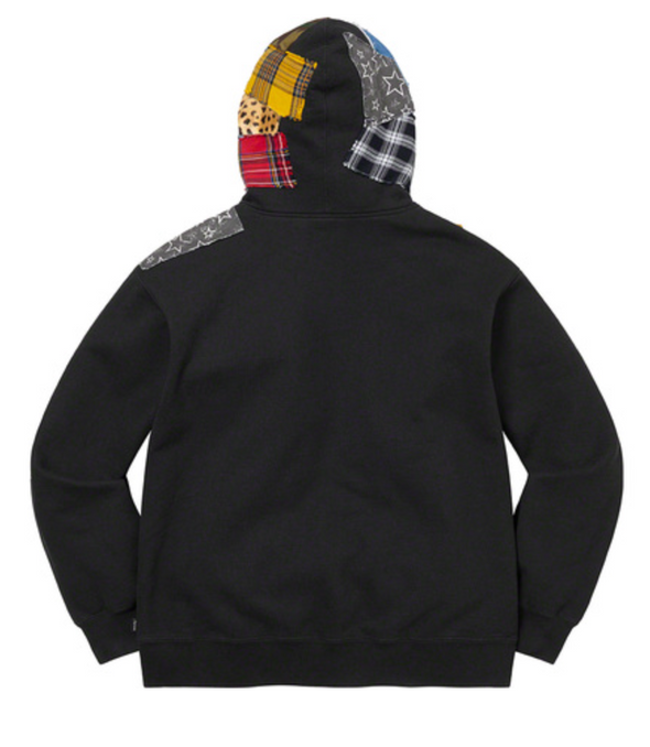 Supreme Patchwork Zip Up Hooded Sweatshirt