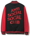 Anti Social 'Dropout' Letterman Jacket (Black/Red)