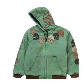 Supreme x The Great China Wall Hooded Work Jacket (Washed Green)